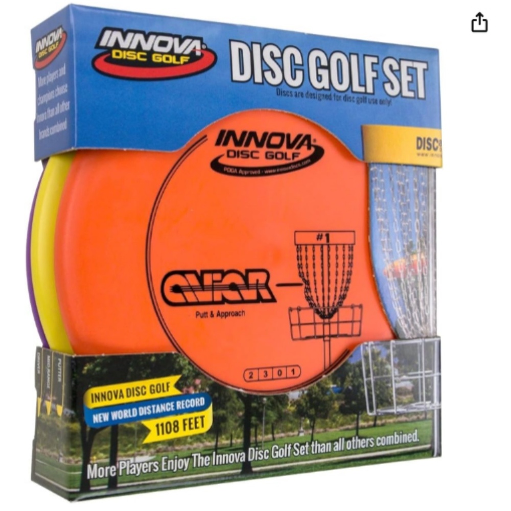 Innova Disc Golf Set – Driver, Mid-Range & Putter, Comfortable DX Plastic, Color